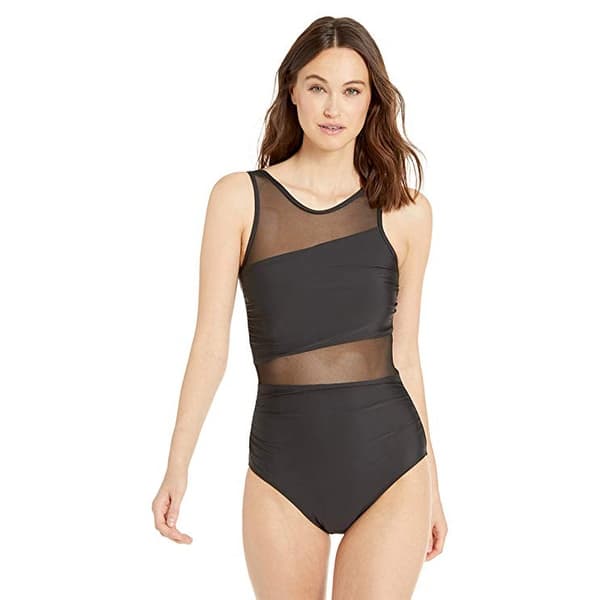 Shop Athena Mesh High Neck One Piece With Tummy Control Samba
