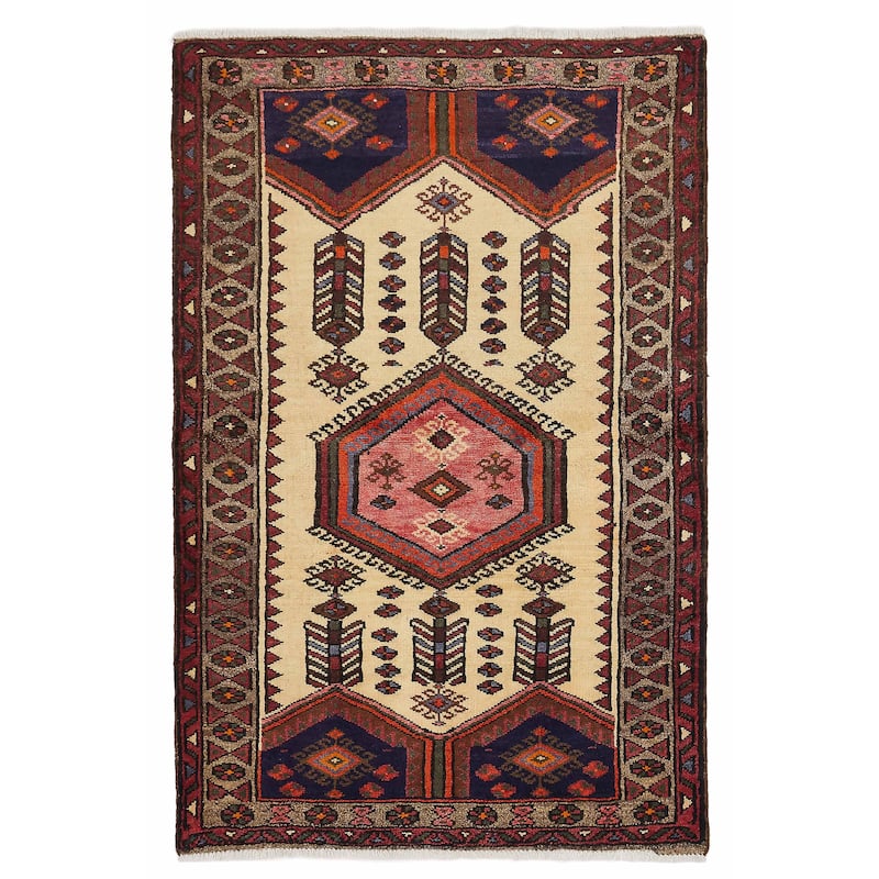 ECARPETGALLERY Hand-knotted Anadol Cream Wool Rug - 3'5 x 5'2