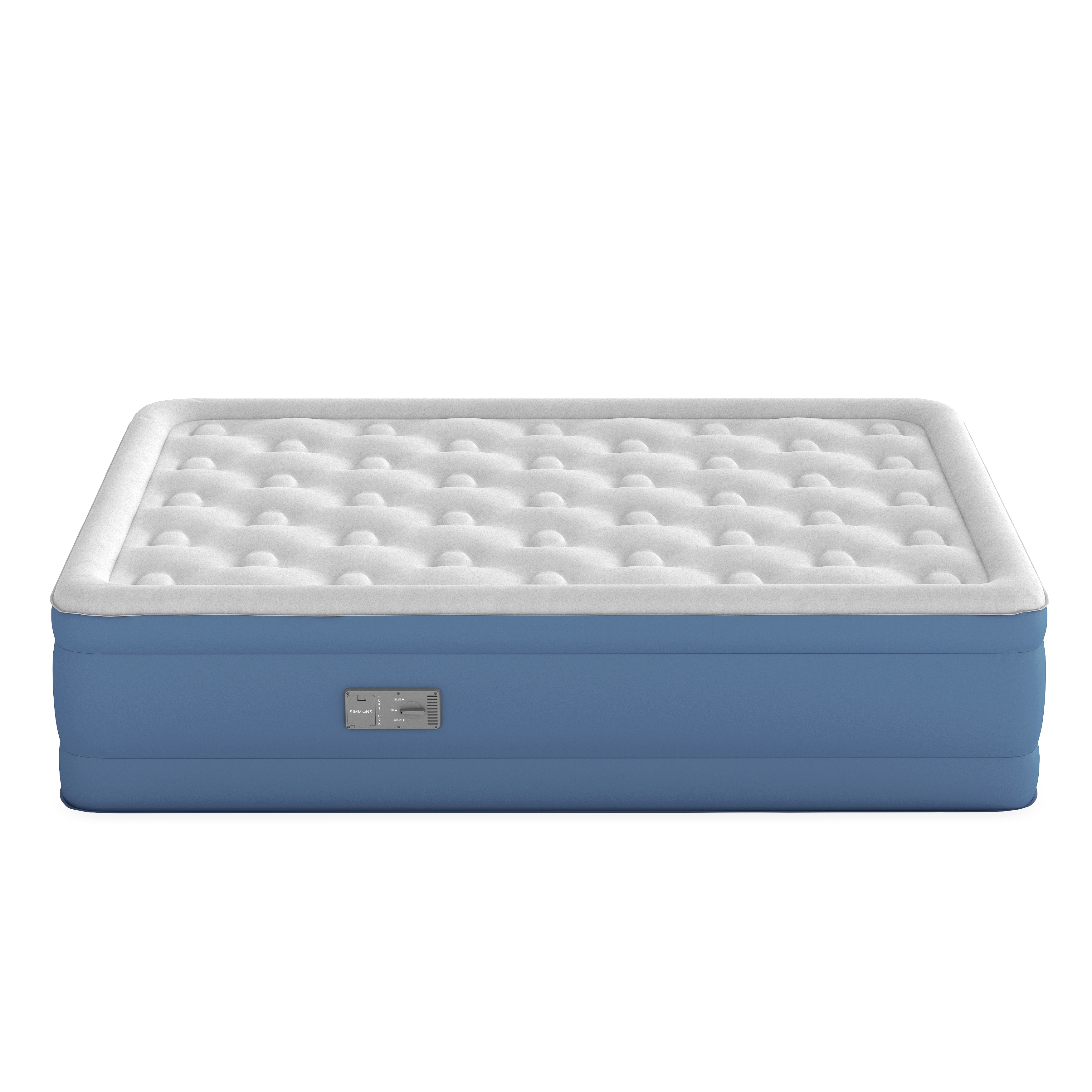 Simmons Rest Aire 17 in. Air Mattress with Built In Pump Raised Inflatable Bed with Auto Shut Off Plush Top Queen