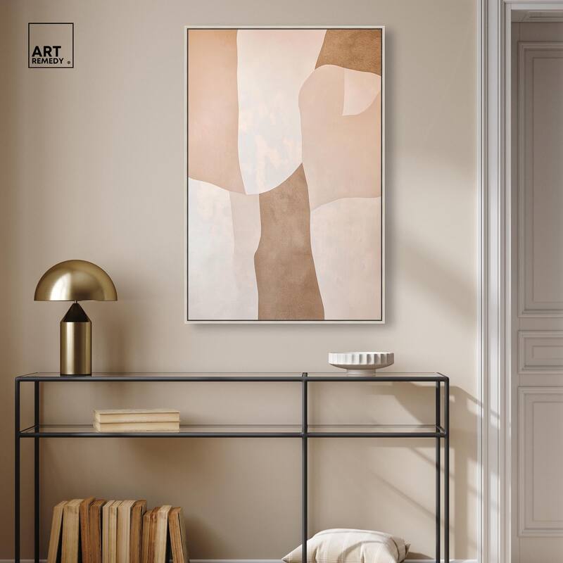 Forms in Beige I Canvas by Art Remedy