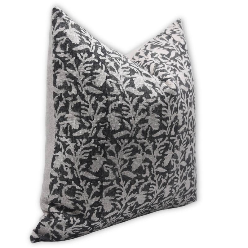Fabdivine Linen Handmade Block print pillow Cover