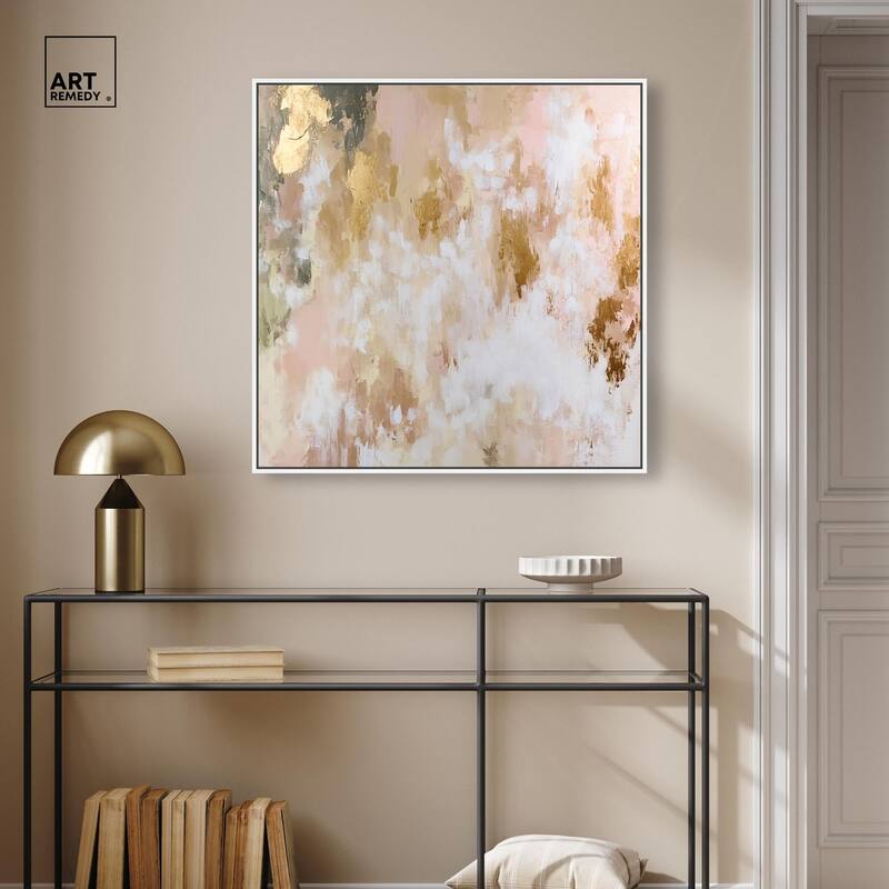 Golden Glimmer Gesture III Canvas by Art Remedy