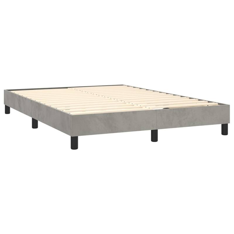 vidaXL Bed Frame Box Spring Platform Bed with Mattress for Bedroom Velvet