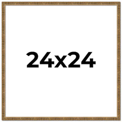 24x24 Frame Gold Solid Wood Picture Frame Includes UV Acrylic