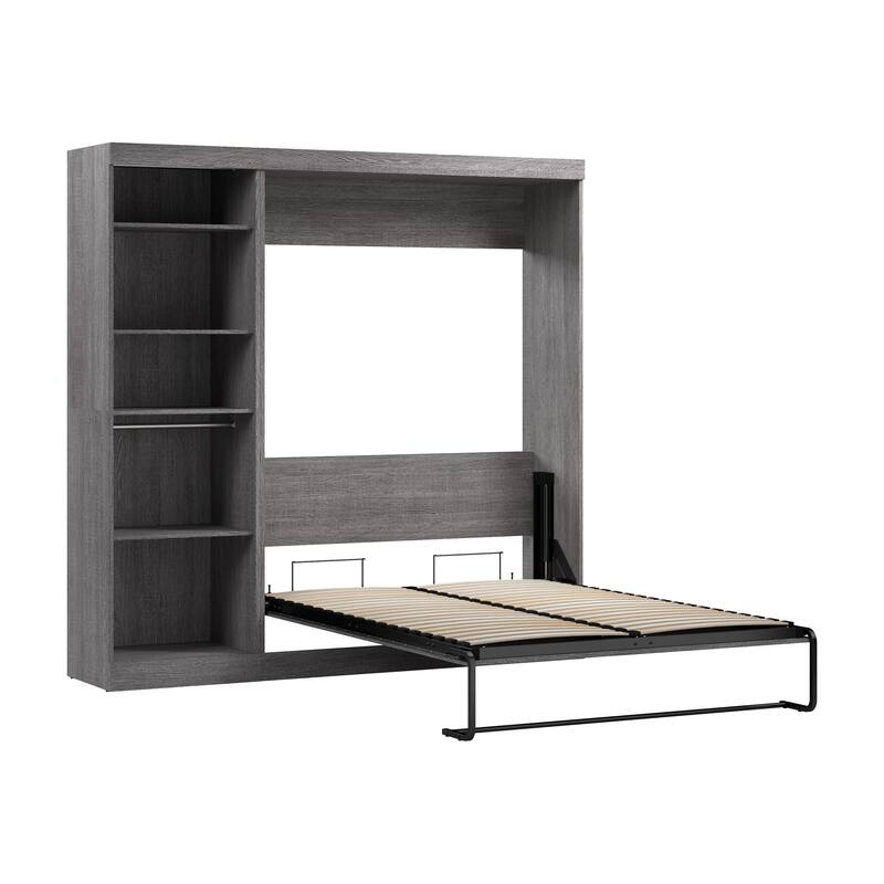 Nebula Full Murphy Bed with Closet Organizer (84W) by Bestar