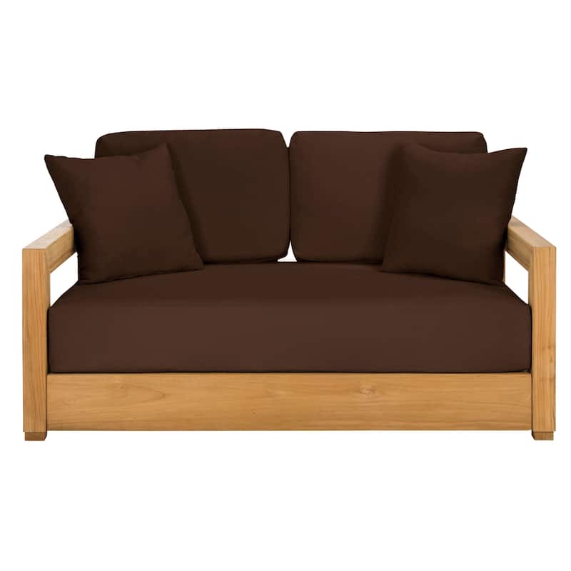 SAFAVIEH Couture Montford Brazilian Teak 2-Seat Bench - 53"W x 36"D x 27"H