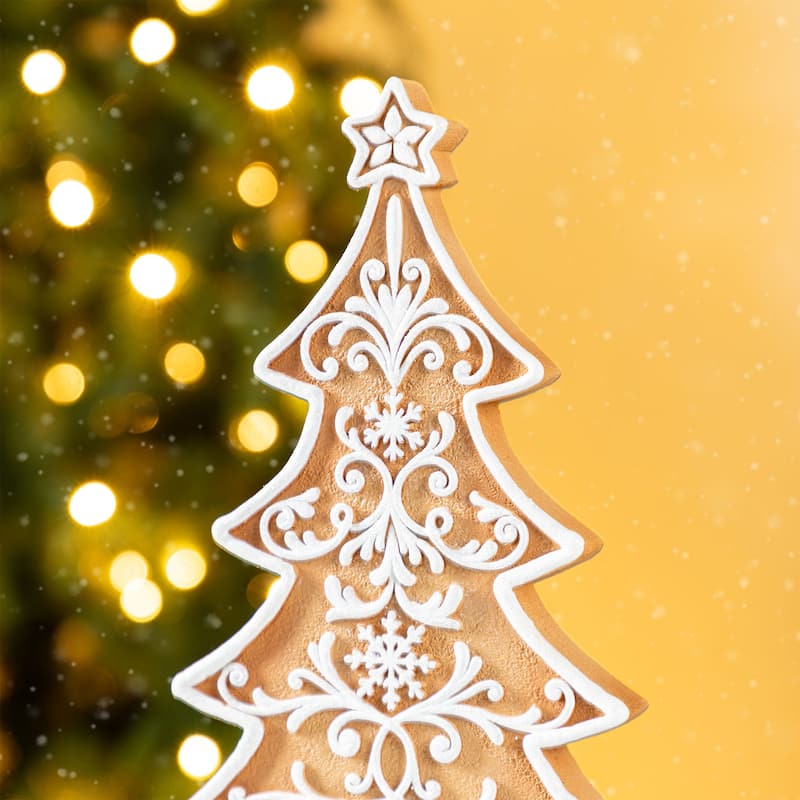 Glitzhome 14.5"H Resin Christmas Tree Table Decor