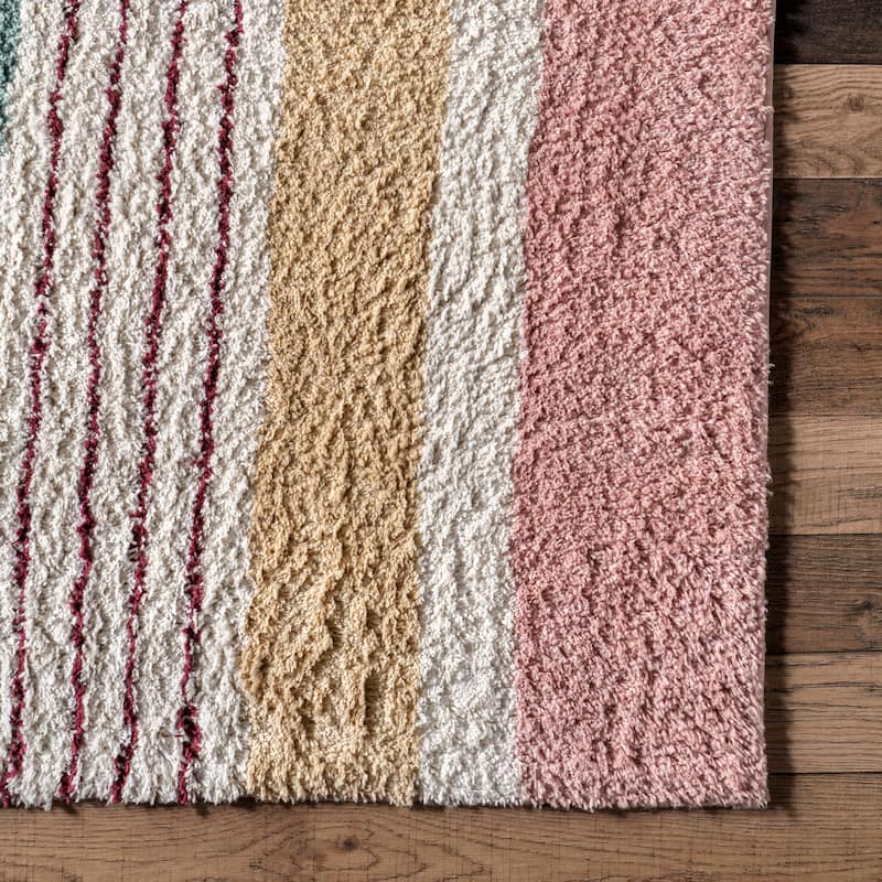 Nuloom Nydia SpinClean Circular Kids Machine Washable Area Rug