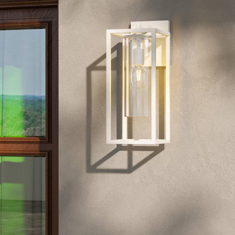 1-Light Outdoor Wall Lights, Outdoor Wall Lantern with Glass Shade