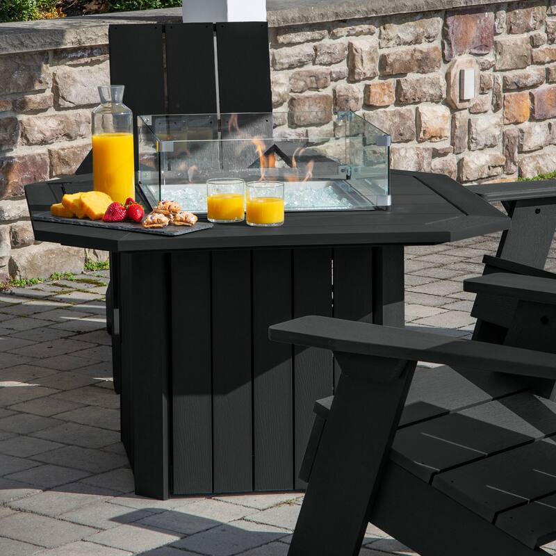 HIGHWOOD Modern Adirondack 5-Piece Fire Pit Conversation Set