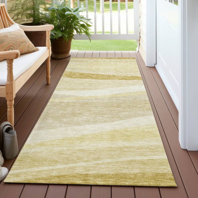 Machine Washable Indoor/ Outdoor Contemporary Deco Chantille Rug