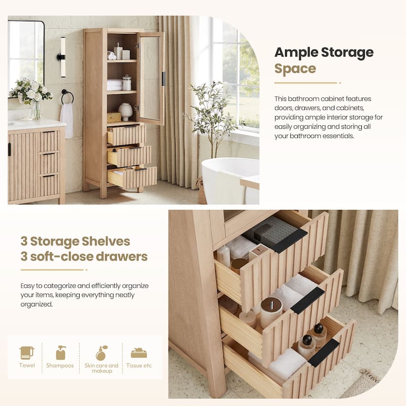 Shenzhen Solid Wood Bathroom Storage Cabinet