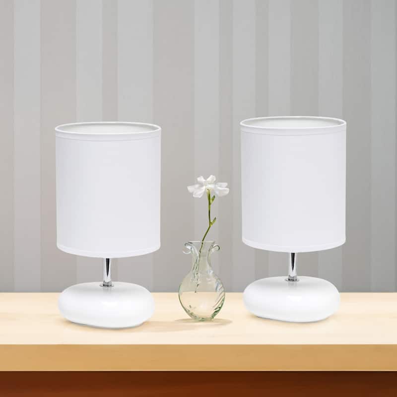 Creekwood Home 10.24" Traditional Mini Round Rock Table Lamp - 10.24