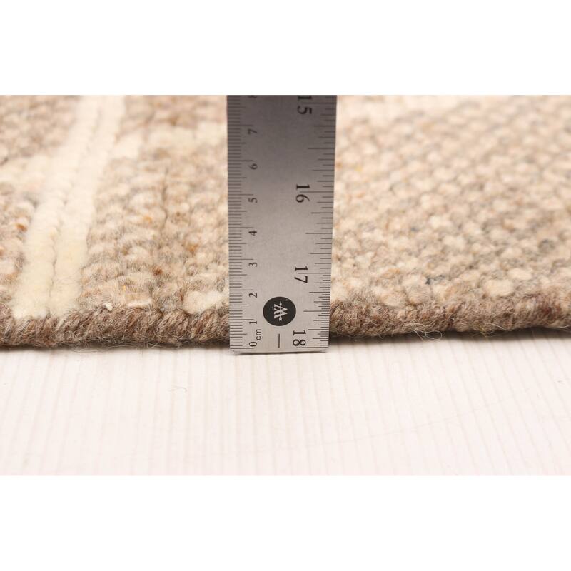 ECARPETGALLERY Hand-knotted Tangier Brown Wool Rug - 8'2 x 9'11