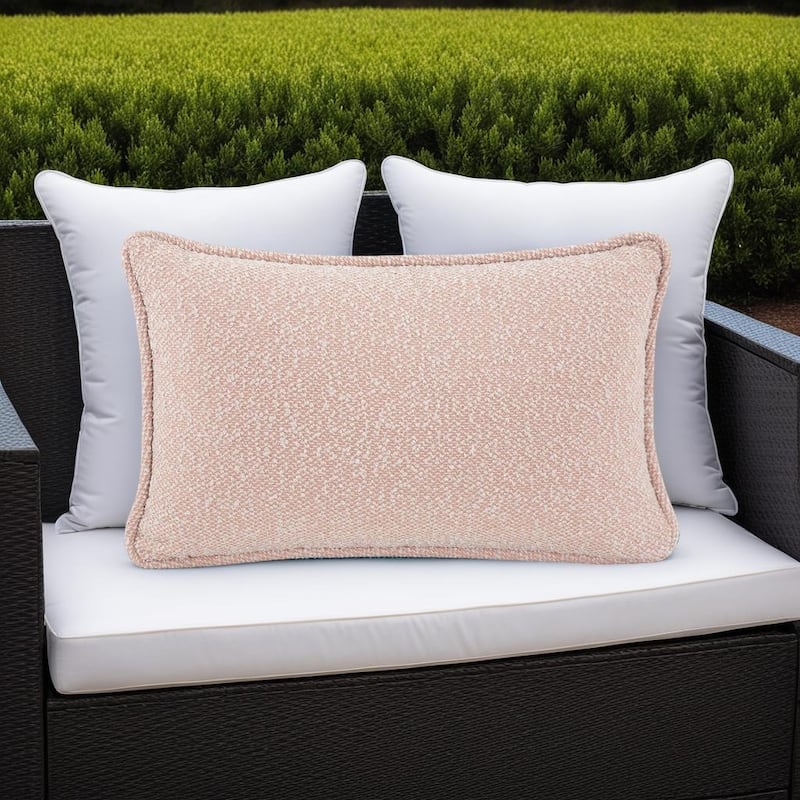 Allan Andrews Indoor/Outdoor 14"H x 22"W Accent Pillow, Alicante Collection - Blush