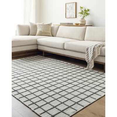 Chris Transitional Checkered Wool Area Rug