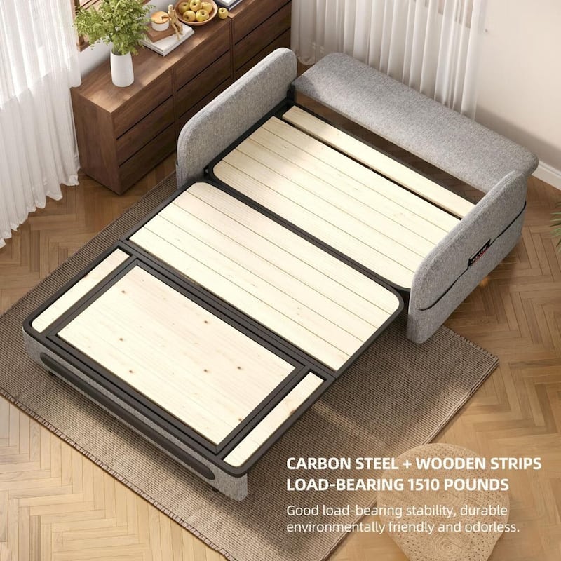 4 in 1 Convertible Sofa Bed with Hidden Storage Modern Sleeper Chair for Small Spaces, Dorms, and Home Offices