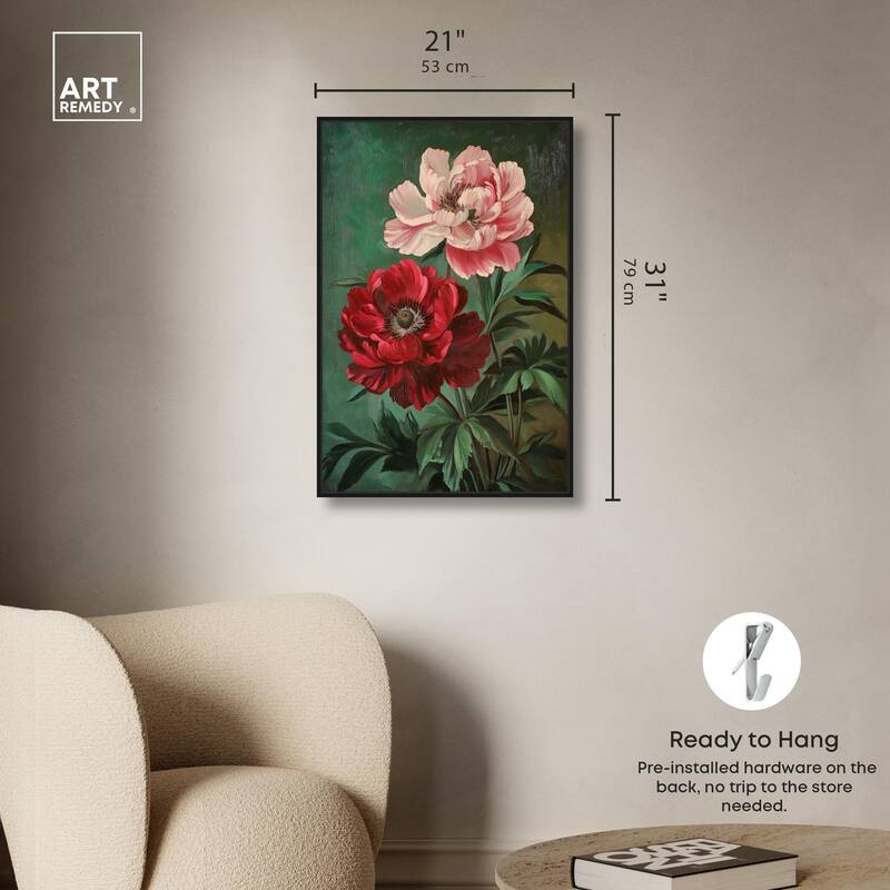 Symphony of Peonies Canvas by Art Remedy