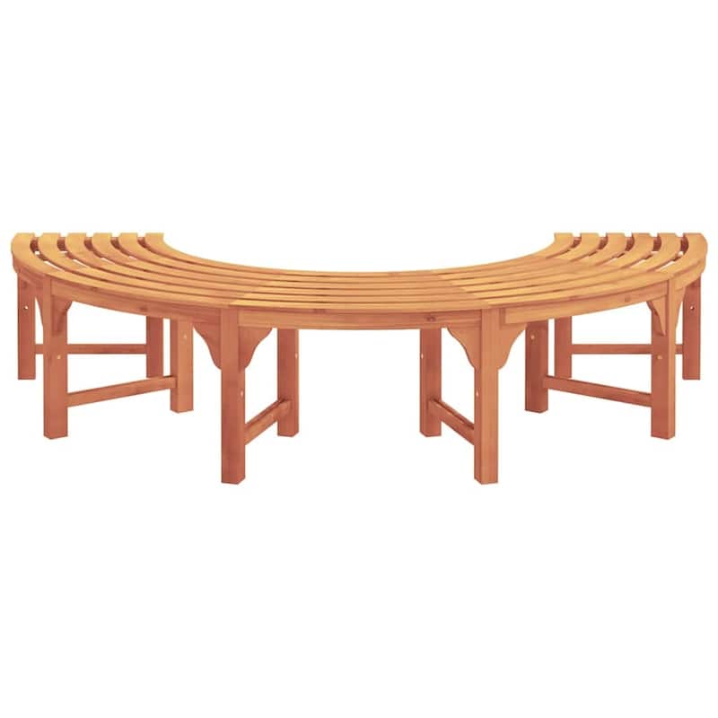vidaXL Tree Bench Outdoor Patio Wooden Bench for Backyard Porch Park Wood