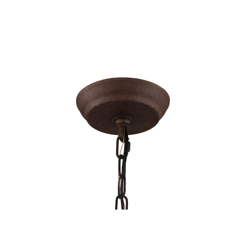 4 - Light Oil Bronzed Lantern Pendant, Wood Antique Medieval Style Geometric Chandelier - Oil Bronzed