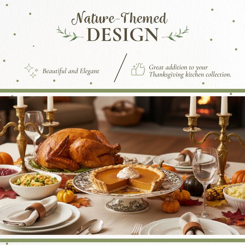 Spode Woodland Turkey Footed Cake Plate - 10.5 in