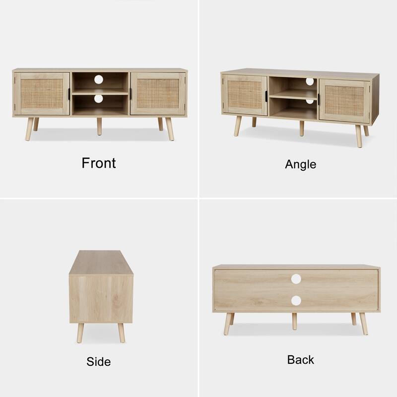 Anmytek 47" Modern TV Stand Entertainment Center Media Console Table for up to 65" TV - 47 inches in width