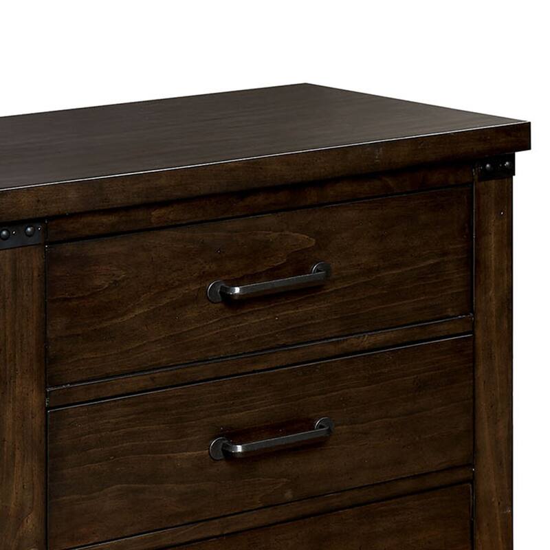 Brown 3 Drawer 28 in. W Nightstand with Sturdy Hardware and Ample Storage