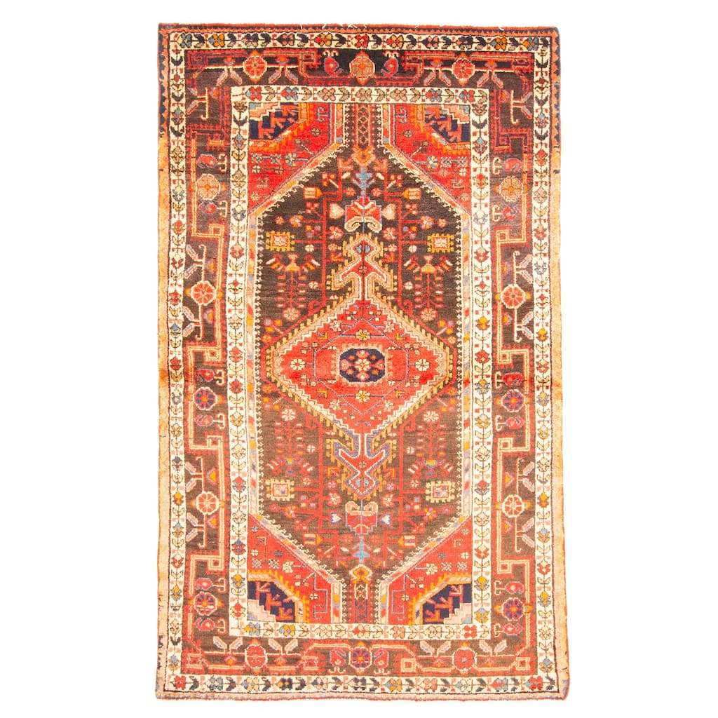 ECARPETGALLERY Hand-knotted Anadol Black Wool Rug - 3'7 x 6'2