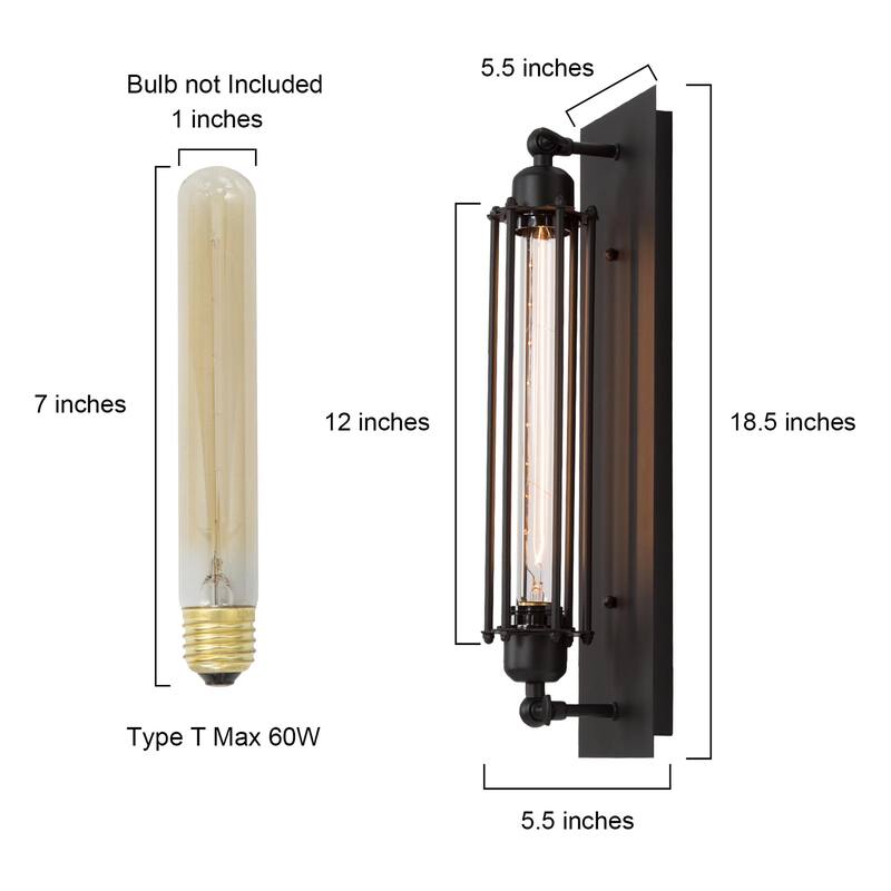 Modern Farmhouse 1-Light Black Metal Flush Mount Wall Sconces