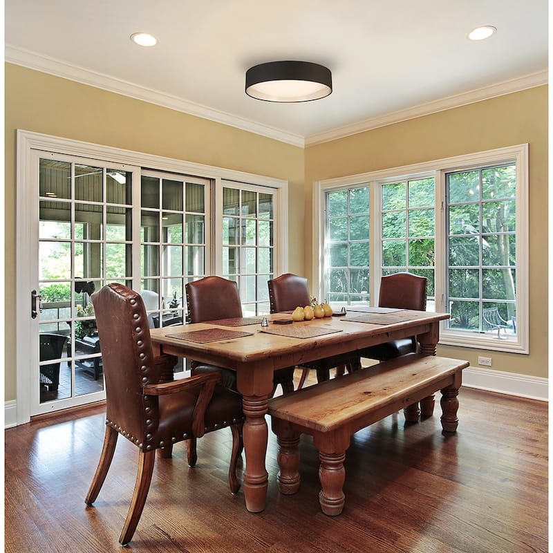 Eglo Orme LED Flush Mount Ceiling Light with Acrylic Diffuser