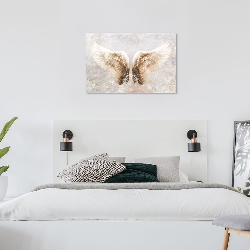 Wynwood Studio Canvas Fashion and Glam Let's Fly Away White and Cream White Modern & Contemporary Wall Art Canvas Print - 24 x 36