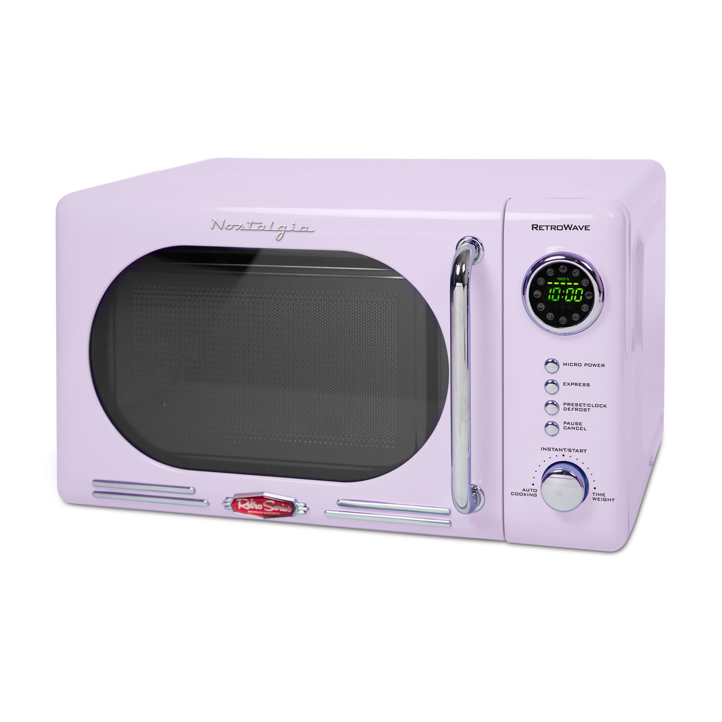 Nostalgia Retro 0.7 Cubic Foot 700-Watt Countertop Microwave Oven