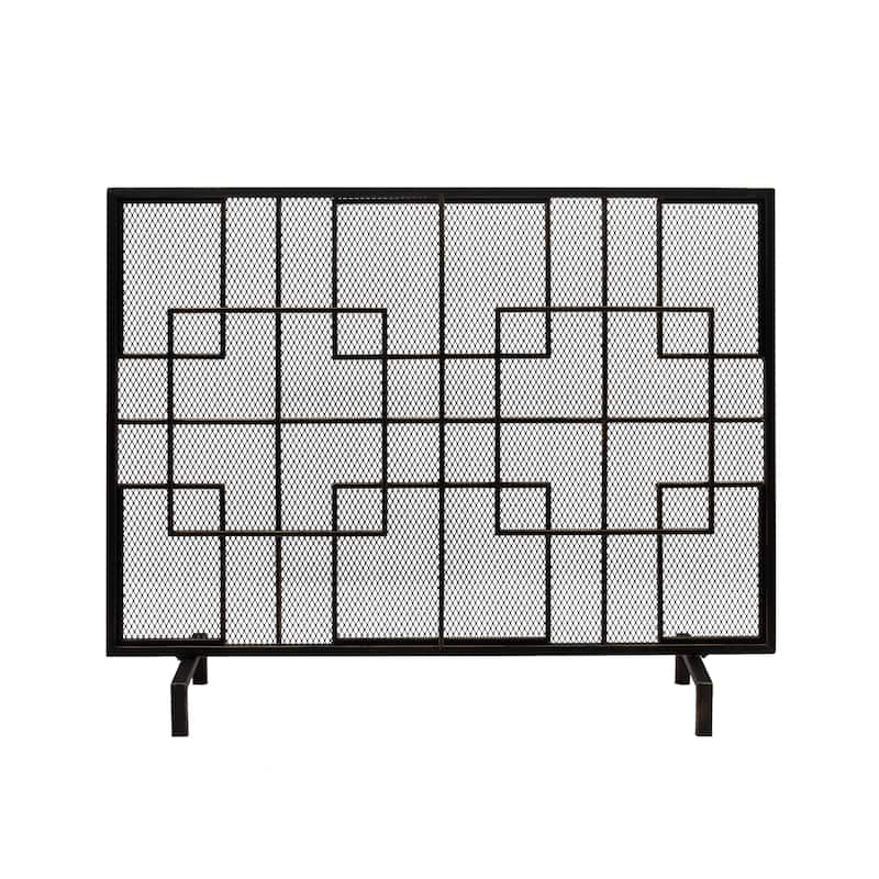Alamance Modern Single Panel Fireplace screen by Christopher Knight Home - N/A