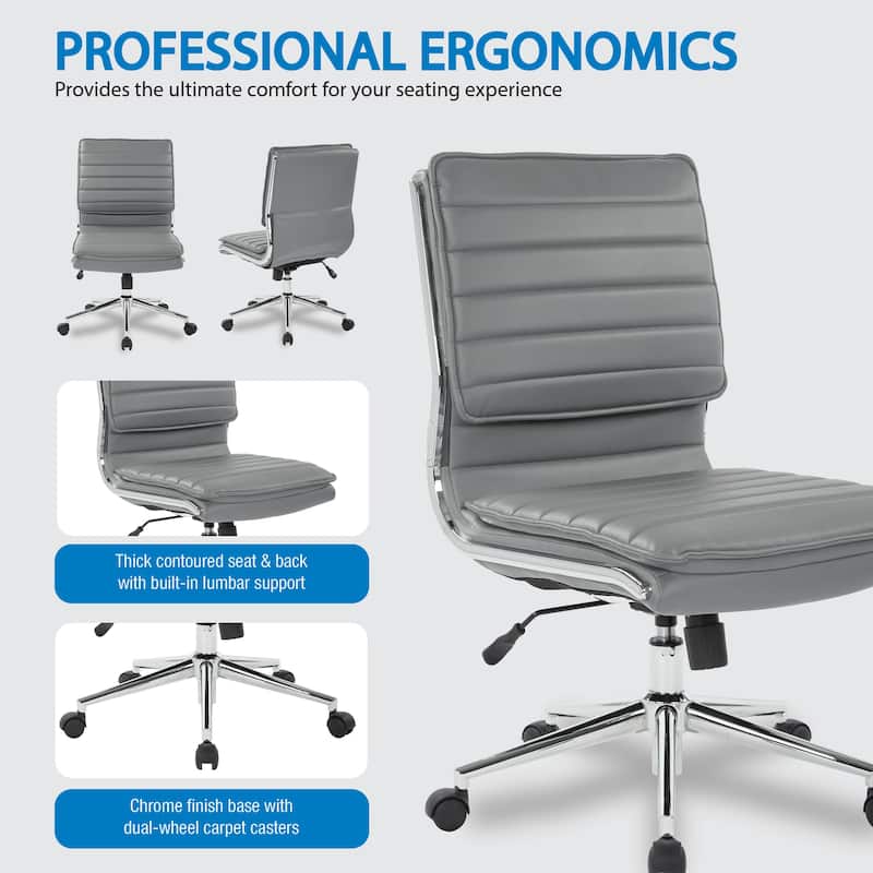 Armless Mid Back Professional Managers