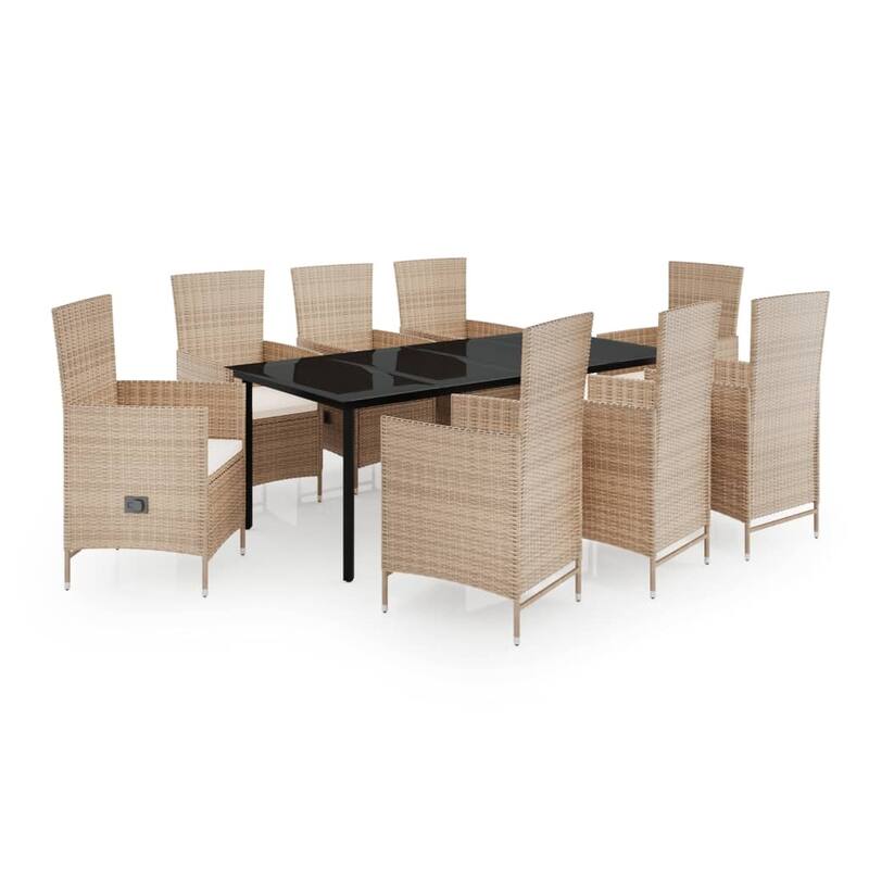 vidaXL Patio Dining Set 3/5/7 Piece Multi Colors 31.5"/55.1" Table Length