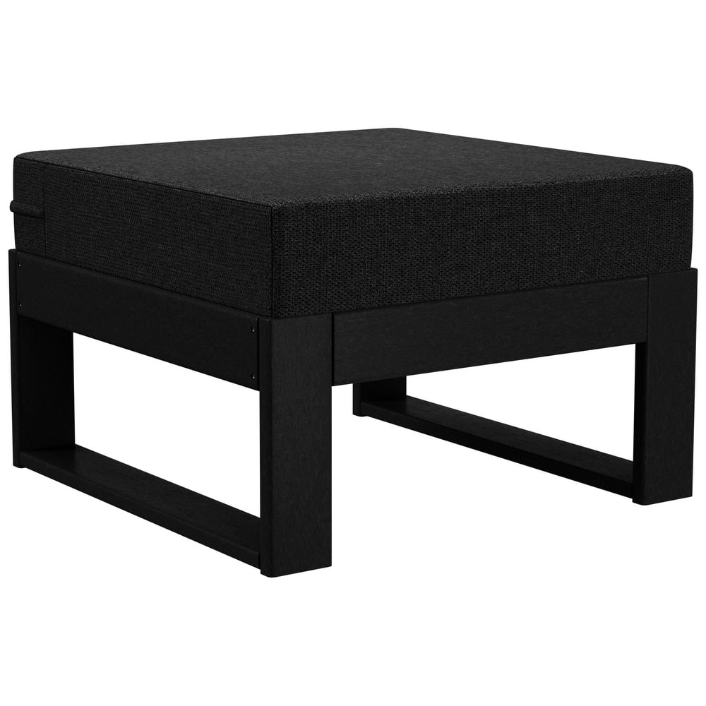 Endless Patio Deep Seating Ottoman with Black Frame