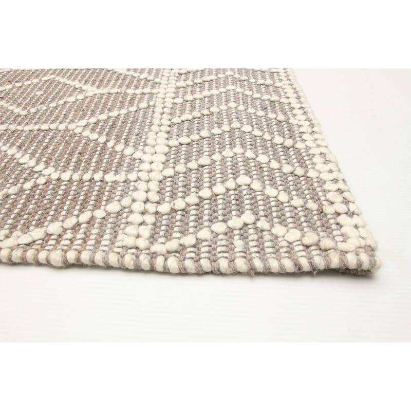 ECARPETGALLERY Braid weave Sienna Brown Wool Rug - 5'0 x 7'10