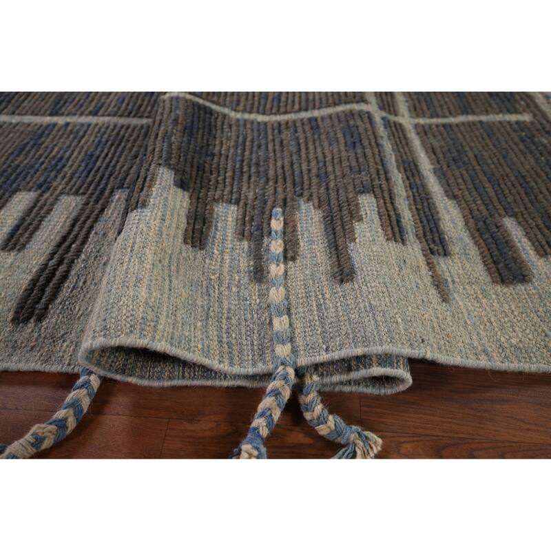 Earth Tone Moroccan Area Rug Handmade Wool Carpet - 7'11"x 12'2"
