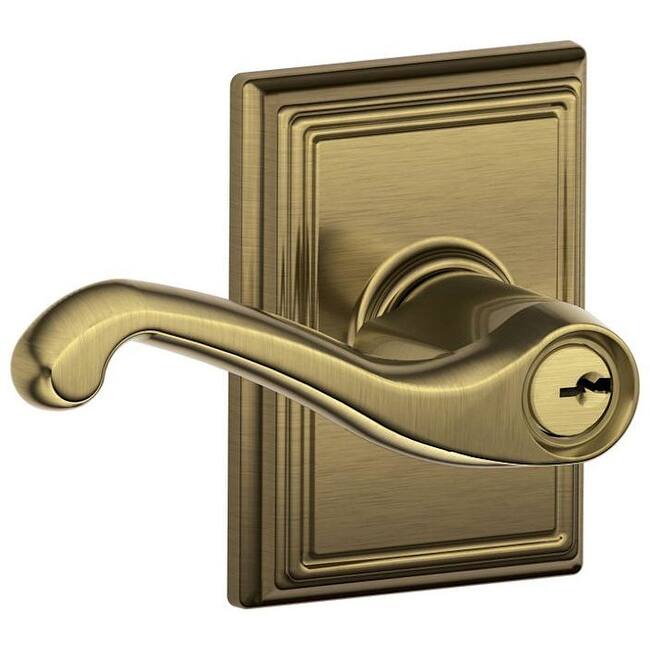 Schlage Flair Single Cylinder Keyed Entry Door Lever Set with
