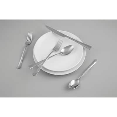 Raegan Hammered Mirror 20-Piece Flatware Set