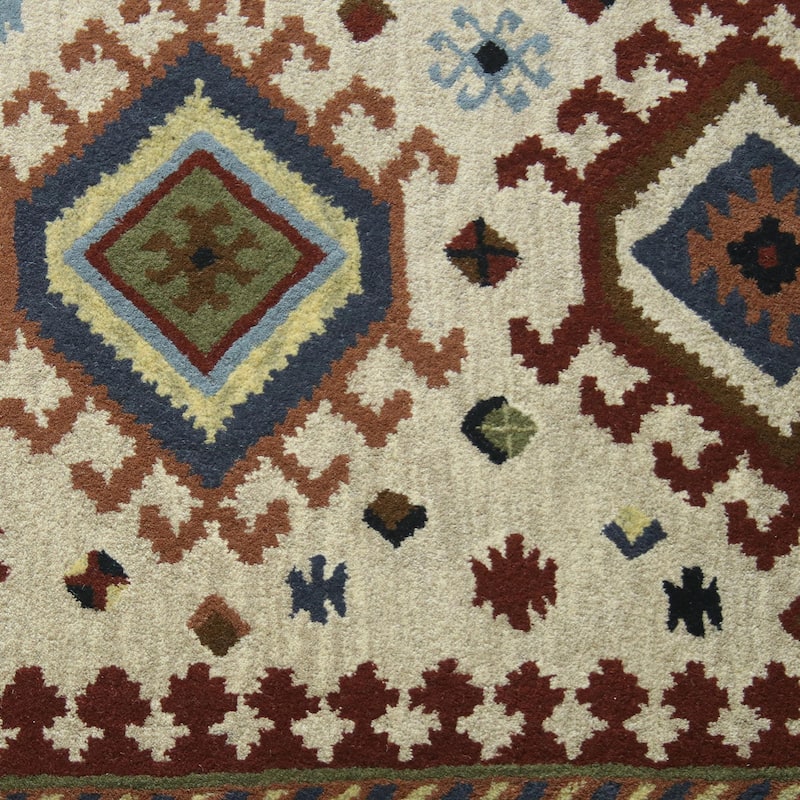 Handmade Heritage and Style Hand-tufted wool area rug (5x8) - 3'6" x 5'8" Oval