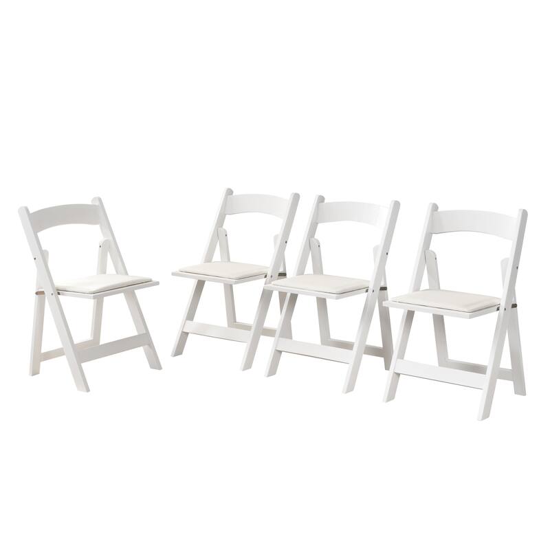 Upholstered folding chair, space saving,,easy to carry, 4PCS, cushion, shelf