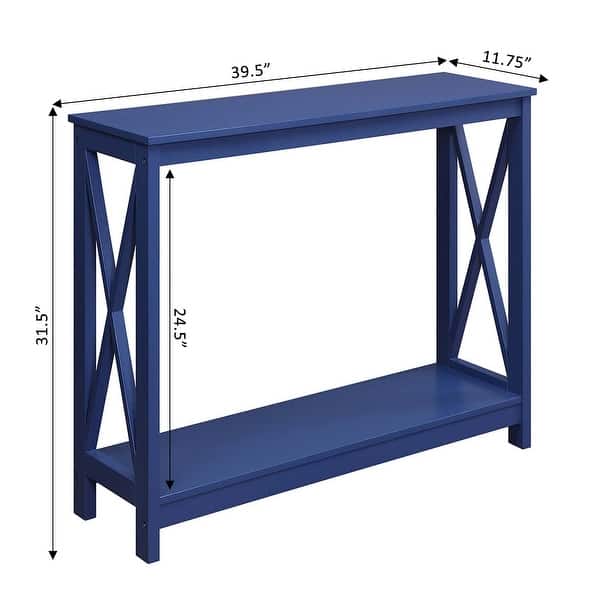 dimension image slide 11 of 16, Convenience Concepts Oxford Console Table with Shelf