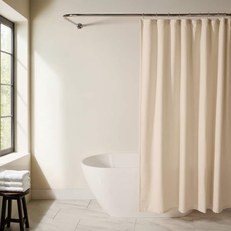 Becky Cameron Cotton Blend Waffle Shower Curtain