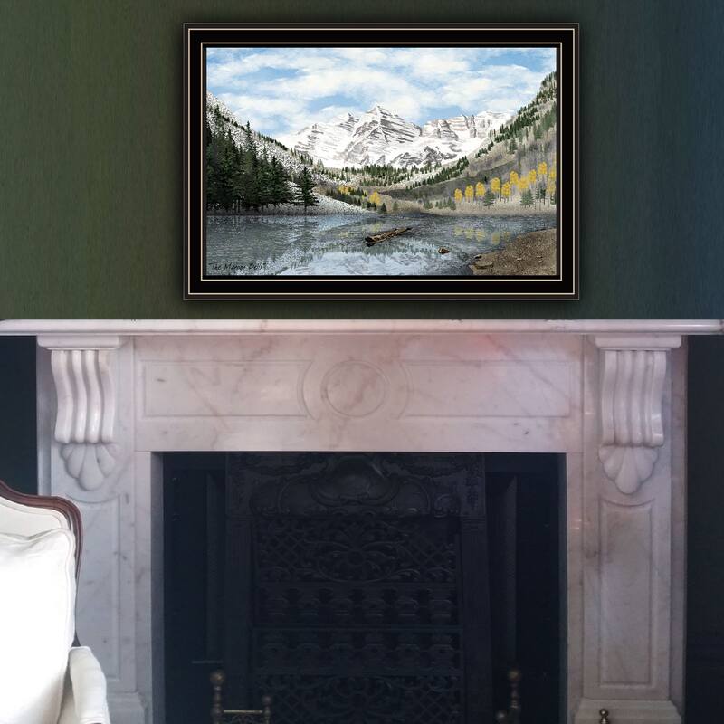 Framed Wall Art - The Maroon Bells, Black Frame