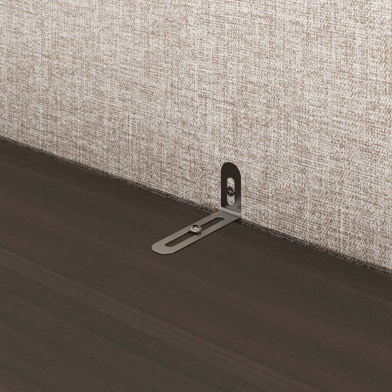 Wardrobe Closet with Glass Doors, 6 Cabinets, 2 Drawers & LED Hanging Rods Bedroom Armoire Storage Organizer