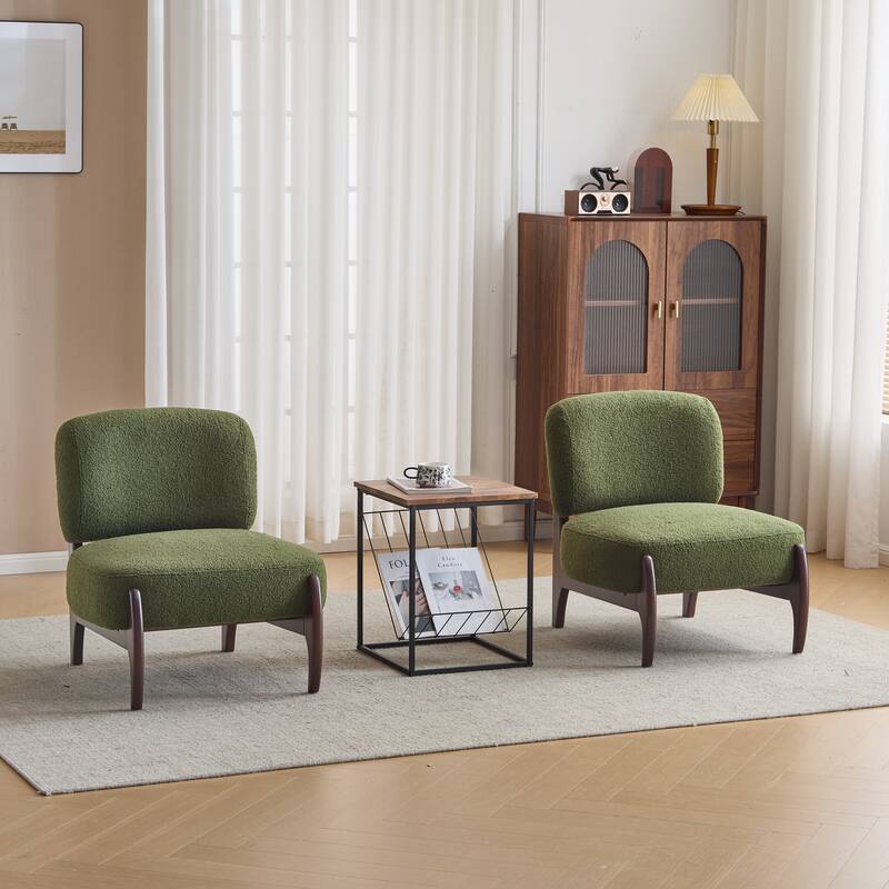 Modern Boucle Lounge Chairs (Set of 2)