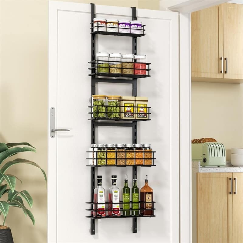 12 Inches Wide Pantry Door Organizer - 11.81"D x 4.72"W x 49.92"H