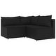 preview thumbnail 11 of 100, vidaXL Patio Corner Sofa with Cushions Black/Brown/Gray Poly Rattan