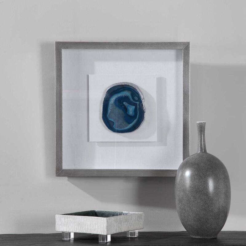 Agate Stone Shadow Box Wall Decoration - 20"